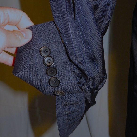 Tom Ford Blue Windowpane Plaid Current Two Button Suit 44R - Picture 10 of 16